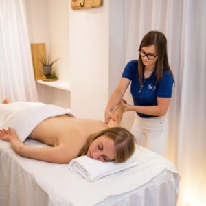 Woman relaxing during a body ritual treatment
